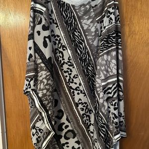 Plus size poncho sweater